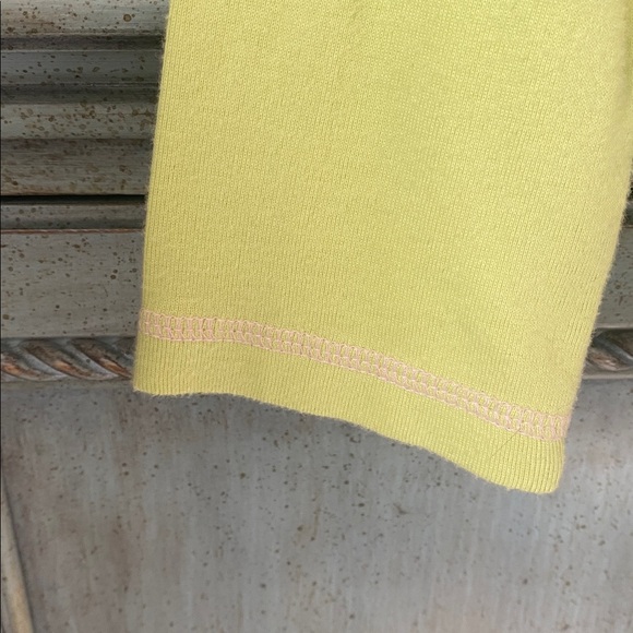 HUE Lime Green Tee Accented with Pink and Black Polka Dot Boot Appliqué - Picture 4 of 7